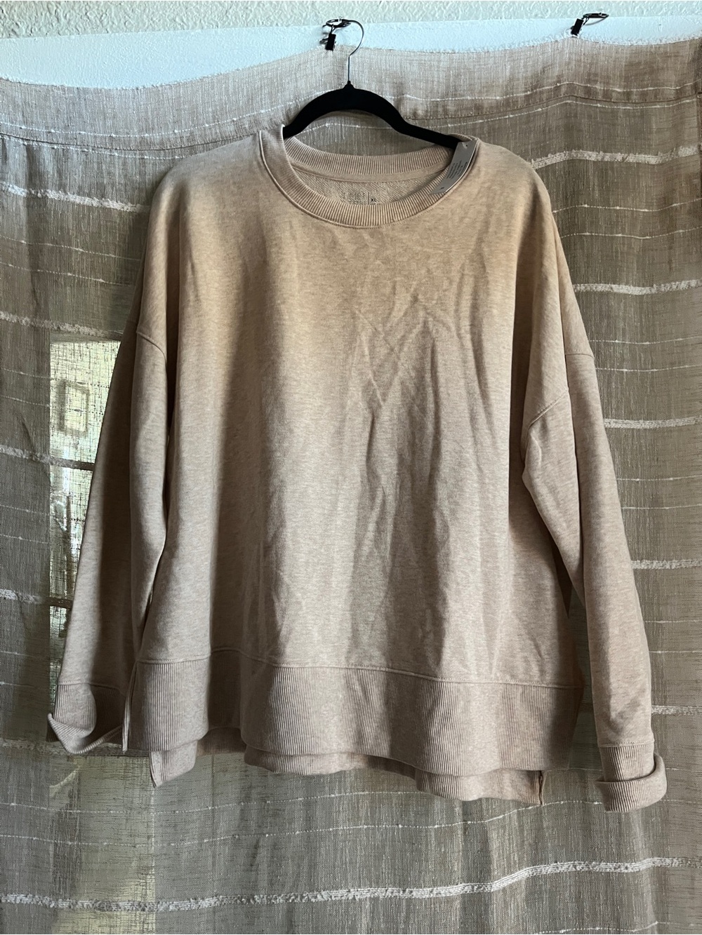 Time and Tru Beige Crewneck Sweatshirt